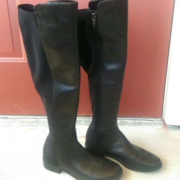 Tahari Shoes - Tahari 'Chase' Over the Knee Black Leather Boots